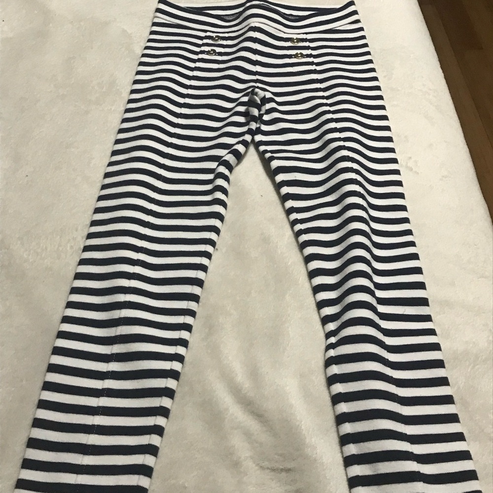 Janie and Jack Navy and White Striped Pants